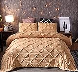 Bed Sheet Set Queen Silk Feel Pulled Flower Solid Color Black White Sliver Golden Twin King Queen Full Double Pillowcase Duvet Cover Set Bedding set-7th_King 3pcs (5 King 3pcs)