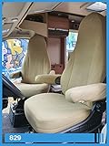 BREMER SITZBEZÜGE Maß Sitzbezüge kompatibel mit Wohnmobil Fahrer & Beifahrer FB:829 (Beige)