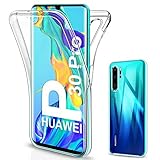 SOGUDE für Huawei P30 Pro Hülle, Huawei P30 Pro Schutzhülle 360 Grad Full Body Front Und Rückenschutz Handyhülle Transparent Silikon Schutzhülle TPU Bumper für Huawei P30