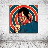 Pop Art Rubin Carter The Hurricane Poster - 90 x 90 cm Plakat Fotopapier Matt 180 Gramm - Pop Art Bilder - Wanddekoration - Einzigartig von D