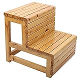 GAXQFEI Tritthocker-Reach-Up-Tritthocker, Zweistufiger Tritthocker Aus Hartholz Für Kinder Und Kleinkinder, N