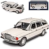Norev Mercedes-Benz W123 E-Klasse S123 200 T-Modell Kombi Weiss 1975-1986 1/18 Modell Auto mit individiuellem Wunschk