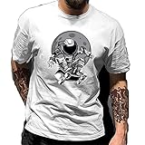 T-Shirt Herren Regular Fit Rundhals Basic Shirt Herren Work Lässig Sportshirt Herren Schick Druck Kurzarm Shirt Herren Komfortabel Atmungsaktiv Klassische Tops H