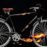 Wandtattoo Loft Fahrradaufkleber 22 STK. Feurige Flammen Feuer Fahrrad Sticker Fahrraddesig