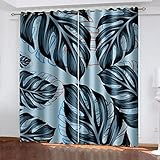 XKAWPC Verdunkelungsvorhang, Retro Pflanzen Blumen 140X200Cm 2 Stück Verdunkelungsvorhang, Verdunkelungsvorhang, Mit Ösen, Vorhänge, Blickdicht, Kühlung Wärmedämmung