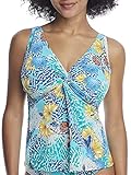 Sunsets Damen Forever BH Größe Tankini Top Badeanzug mit verstecktem Bügel, Aqua Reef, 85DD