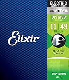 Elixir® 19102 Saiten E-Gitarrensaiten mit OPTIWEB™ Beschichtung, Medium(.011-.049)