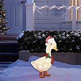 BDRPZX Weihnachts-Gartendekoration, Alec Entenzeichen, Flor, Rasen, Outdoor-Dekoration, LED-Urlaubsdekoration (Farbe: helle Ente groß)