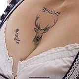 5 x Oktoberfest Tattoo Sets - Hirsch Tattoo - Wildfang - Single - Platzhirsch - Geweih - Wiesn Trachten Tattoos (5)