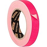 Hula Hoop Tape neonpink, GRIP Eventbasics GT PRO Neon Tape, 25 mm x 25 m, Schwarzlicht Gaffa Tape UV-aktiv,