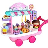 ZHIYA Pretend Play Set Mini Eiswagen Candy Trolley Mini Küche Kinder Eiswagen Lebensmittel Trolley Spielzeug Mit Sound Und Licht Rollenspiel Spielzeug Geschenke Kinder Für Jährige Mädchen masterly