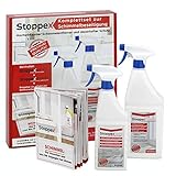 Stoppex®-Schimmelentferner-Set (1,5l)-Maximale Wirkung gegen Schimmel für Wand, Bad und Silikonfugen I Anti-Schimmelspray-Set gegen Schimmelp
