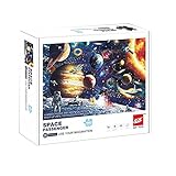 N&P Puzzle 1000 Teile,Puzzle für Erwachsene Geschicklichkeitsspiel für die ganze Familie,Puzzle farbenfrohes Legespiel-Bunter Raumfahrer, Erwachsenenpuzzle 70 x 50
