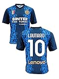 Trikot Inter Lautaro Martinez 10 Home 2021 2022 Offizielles Replik (Größe 2 4 6 8 10 12 Jahre Kinder Jungen) (Größe S M L XL XXL Erwachsene) Blau, Schwarz, Gold 100% Poly