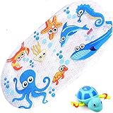 Badewannenmatte Kinder Badewanneneinlage Baby Bunt Antirutschmatte Badewanne Rutschmatte Badematte Ozean Tintenfisch Karton Entwurf 38 x 70