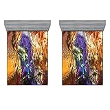 ABAKUHAUS natürliche Höhle 2er-Satz Spannbetttuch, Prometheus Cave anzeigen, Soft Dekorativer Stoff Bettwäsche Rund-um Elastischer Gummizug, 140 cm x 200 cm, Mehrfarbig