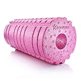 BODYMATE Faszienrolle Active Mittel-Hart mit GRATIS E-Book - Fuchsia-Pink 30x15cm mit aktivierender Oberflächenstruk