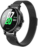 Smartwatches Health & Fitness Tracker mit Herzfrequenzmesser Activity Tracker Wasserdichter Farbbildschirm Bluetooth Smartwatch Schrittzähler Schlafmonitor ruft SMS-Benachrichtigung R