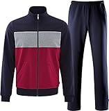 Schneider Sportswear Herren BLAIRM-Anzug Trainingsanzug, Redwine/dunkelblau, 27