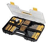 DeWalt TSTAK Universalset/ MaxiSet (100-tlg., mit HSS-Metallbohrern, Betonbohrern, Lochsägen, Bits 25 mm, Torx, Phillips, Schlitz, Steckschlüssel und Bithalter, TSTAK kompatibel) DT71569