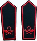 feuer1 Dienstgrad-Schulterklappen NRW Spezial mit Klett: Koch (rot/rot)