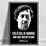 ermuyixin Pablo Escobar Charakter Legende Retro Kunst Leinwand Malerei Poster Und Drucke Bilder An Der Wand Klassische Dekoration Wohnkultur Affiche A911 Ungerahmt 50X70C