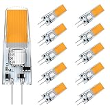 AGOTD G4 LED Lampen, 3W COB LED Birnen Ersetzt 35W Halogenlampen, 12V AC/DC 3000K Warmweiß 350lm Kein Flackern Nicht Dimmbar LED Leuchtmittel, G4 LED Birne Stiftsockellampe Glühbirnen, 10er Pack
