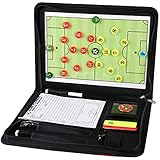 Jooheli Multifunktional Taktiktafel - Fussball/Basketball/Volleyball/Handball,Magnetische Taktikmappe mit Tasche,Stifte,Radiergummi,Trainermapp