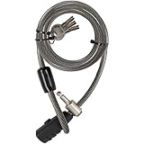 STANLEY Family Key Cable Fahrradschloss extra lang, 10mm x 2400mm, 3 Schlüssel, S741-159, Kabelschloss mit Schlü