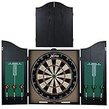 TW24 Dartschrank Holz schwarz Dartboard Steeldartscheibe Darts Steeldart Set Dartscheibe im Kab