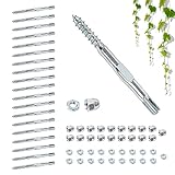 InLoveArts rankhilfe Wein 304 Edelstahl Dehnschraube,Wandbefestigung Set 20 Schrauben Stabil Platzsparend geeignet Aufhängen Von Pflanzen Vorhängen Anderen Beleuchtungsdekorationen 20 Stück