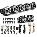 LED-Umgebungslicht für Belüftungsöffnungen， Terisass 7pcs 64 Color Front Rear LED Turbine Air Vent Umgebungslicht-Kits Ersatz für C-Klasse W206 S206 2022+