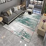 Rug Europäische Abstrakte Kunst Tepiche Für Wohnzimmer Modern Flauschiges Graugrün Gesprenkelt Hygroskopisch Teppich Schlafzimmer 60X90
