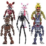 CVBA 6 Teile/Satz Five Nights at Freddy's Actionfiguren Bewegliche Gelenke FNAF Toys Foxy Golden Freddy Chica Bonnie Modell Kinderspielzeug 10C