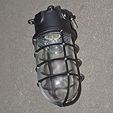 Vintage Bulkhead Light Outdoor Wasserdichte Wandleuchte, Nautical Marine Wandleuchte, Industrielles Licht, Poliertes Aluminium Metall Outdoor Wand Fischer Licht Laterne, Runde Wasserdichte Deck