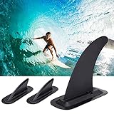 YooGeek 1 Stück Große Surfboard Finne mit 2 Stücke Kleine Finne Sup PVC Surfboard Flossen Sicher Verstärkt Ersatz Finne für Kajak Longboard Surfboard Paddleb