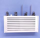 Revesun Süßer, kleiner WiFi-Router, geeignet als Ablage, Regal zur Aufbewahrung oder Dekorations-Box, mit Wandhalterung, holz, Big Stripe WIFI Router Shelf/TV Set-Top Box