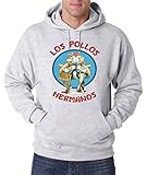 TRVPPY Herren Hoodie Kapuzenpullover Modell Los Pollos Hermanos - Grau L