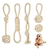 Hundespielzeug,hundespielzeug Sets,Hunde Kauspielzeug Seil,hundespielzeug Seil,Baumwollknoten,Hergestellt aus Natürlicher Baumwolle für Zahnreinigung Geeignet,für alle Hundetypen geeignet. (D)
