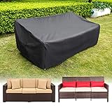 HIRALIY Garten Schutzhülle, Wasserdicht Abdeckung für 3-Sitzer Sofa, Winddicht Abdeckung für Lounge Gartensofa, Haltbar 420D Oxford Gewebe Abdeckungen für Bänke, 210x100x67