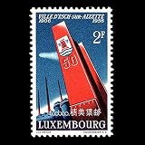 FGNDGEQN Briefmarken Luxemburg 1956 Alzet 50. Jahrestag ausländischer Stemp