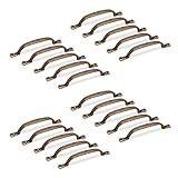 Emuca 9160208 Griffe für Möbelstück, CC 96mm, Zamak, Bronze farbe, 20 Stück