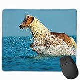 Pferd Im Meer Anti-Rutsch-Personalisierte Designs Gaming-Mauspad Schwarzes Stoff Rechteck Mousepad Art Naturkautschuk-Mausmatte Mit G