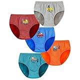 Jungen Slips 5er Pack Baumwolle Unterwäsche LKW set für Kinder, 4 Jahre, LKW