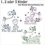 A&D Foliendesign - Babyaufkleber Kinderaufkleber Autoaufkleber - Geschwister inkl. Wunschtext (freie Motiv,- Schrift.- und Farbwahl)