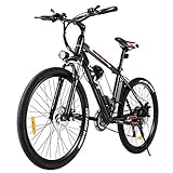 VIVI Elektrofahrrad E-Mountainbike, 26 Zoll Pedelec E Bike Herren Damen Elektrische Fahrräder 250W Ebike mit Abnehmbarer 36V 8Ah Lithium-Batterie, Shimano 21-Gang