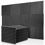 Donner Akustikschaumstoff Platten Schall Dämmung 30x30x2,5cm, 12 Stück für Tonstudio, Büro, Arbeitszimmer, Partykeller, H