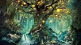 Tapete Fototapete Hintergrund-Tapeten 3D Tapeten Ästhetizismus Mode Interior Tapete Fantasie Wald Wunsch Baum Wohnzimmer Tv Hintergrund Tapeten 200 * 140 C