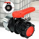 DAKCOS IBC Adapter Kugelhahn Tank Ersatz Kugelhahn Absperrhahn S60x6(60mm) S75x6 (75mm) DN50