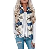 ZCLYXX Weste Damentasche Reißverschluss Plüsch Camouflage Print Weste Weste Jacke Winter warme Weste Outdoorjacke ultraleichte Jacke lose Winterjacke lässige Winterjack